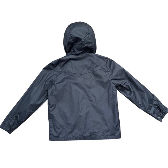 Zara Kids Hooded Jacket Sz 7 8 Full Zip Black Striped Lining Lightweight Outdoor - Picture 10 of 10